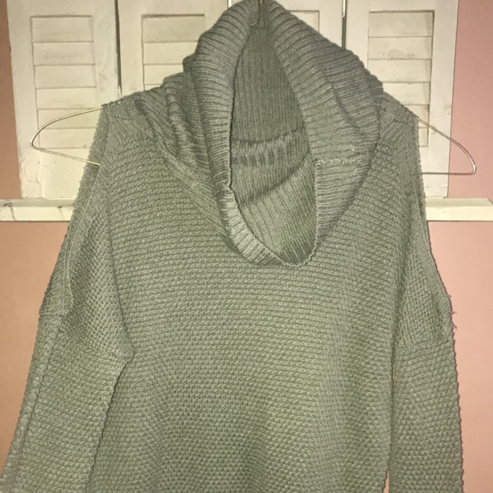 American eagle shoulder less sweater.
